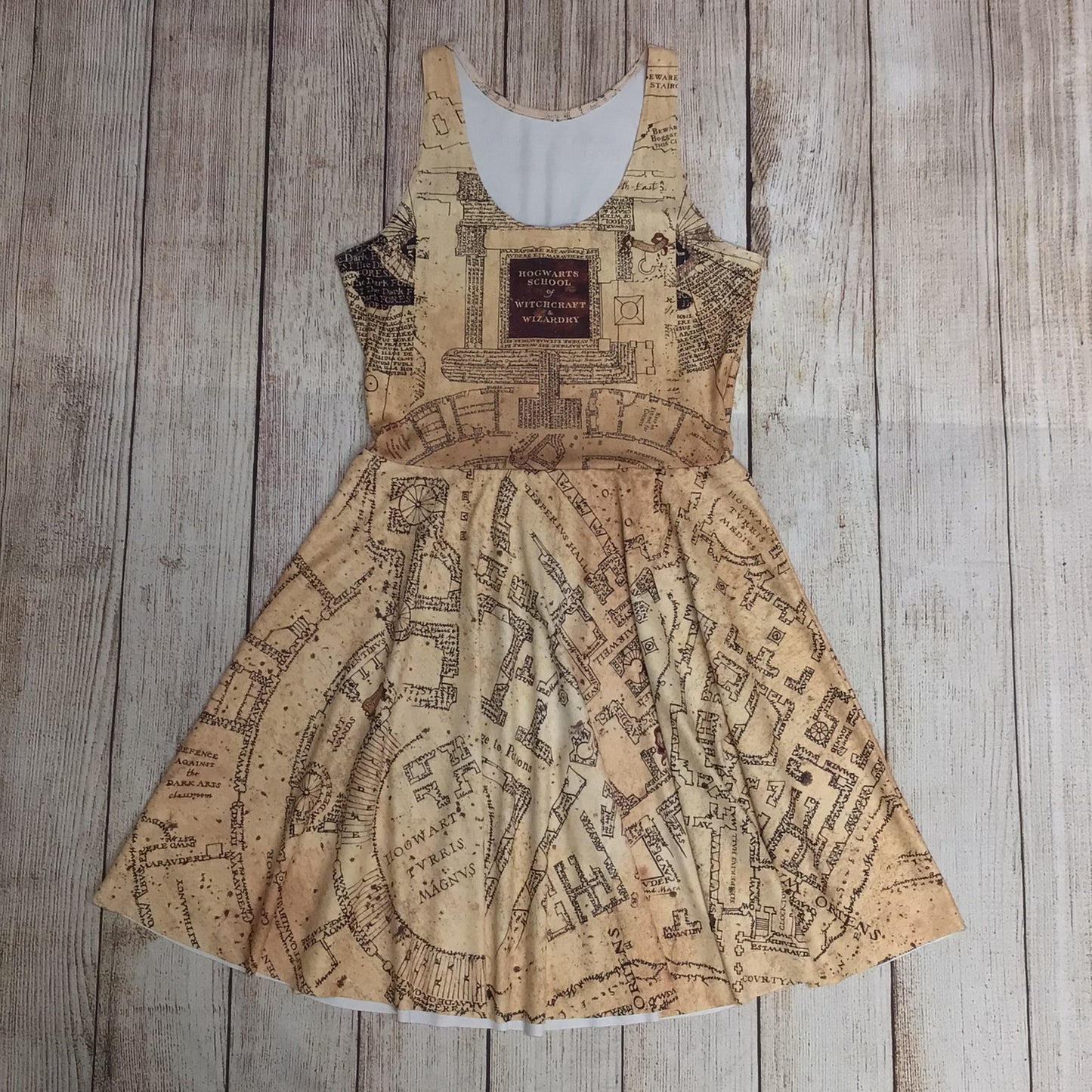 Black Milk Harry Potter Marauder's Map Dress Size L