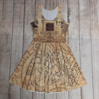 Black Milk Harry Potter Marauder's Map Dress Size L