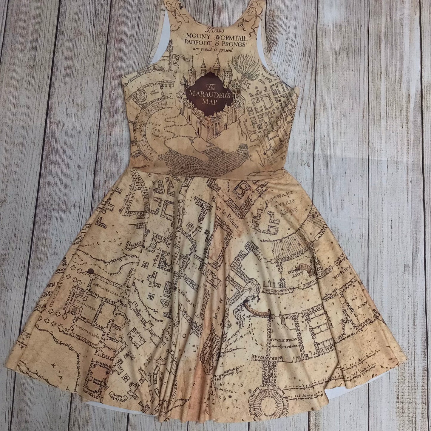 Black Milk Harry Potter Marauder's Map Dress Size L