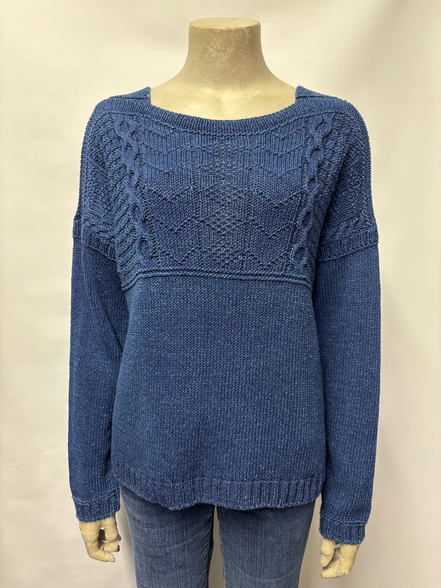 Toast Blue Cotton knit Jumper Medium