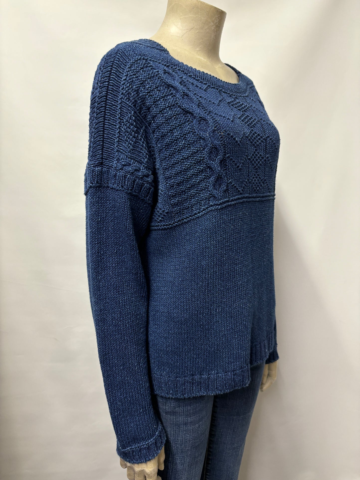 Toast Blue Cotton knit Jumper Medium