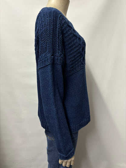 Toast Blue Cotton knit Jumper Medium