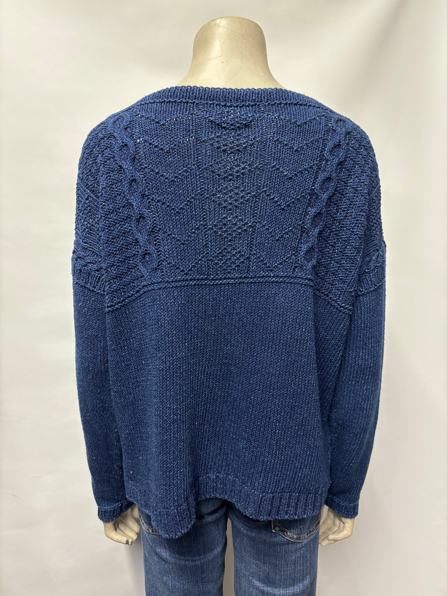 Toast Blue Cotton knit Jumper Medium