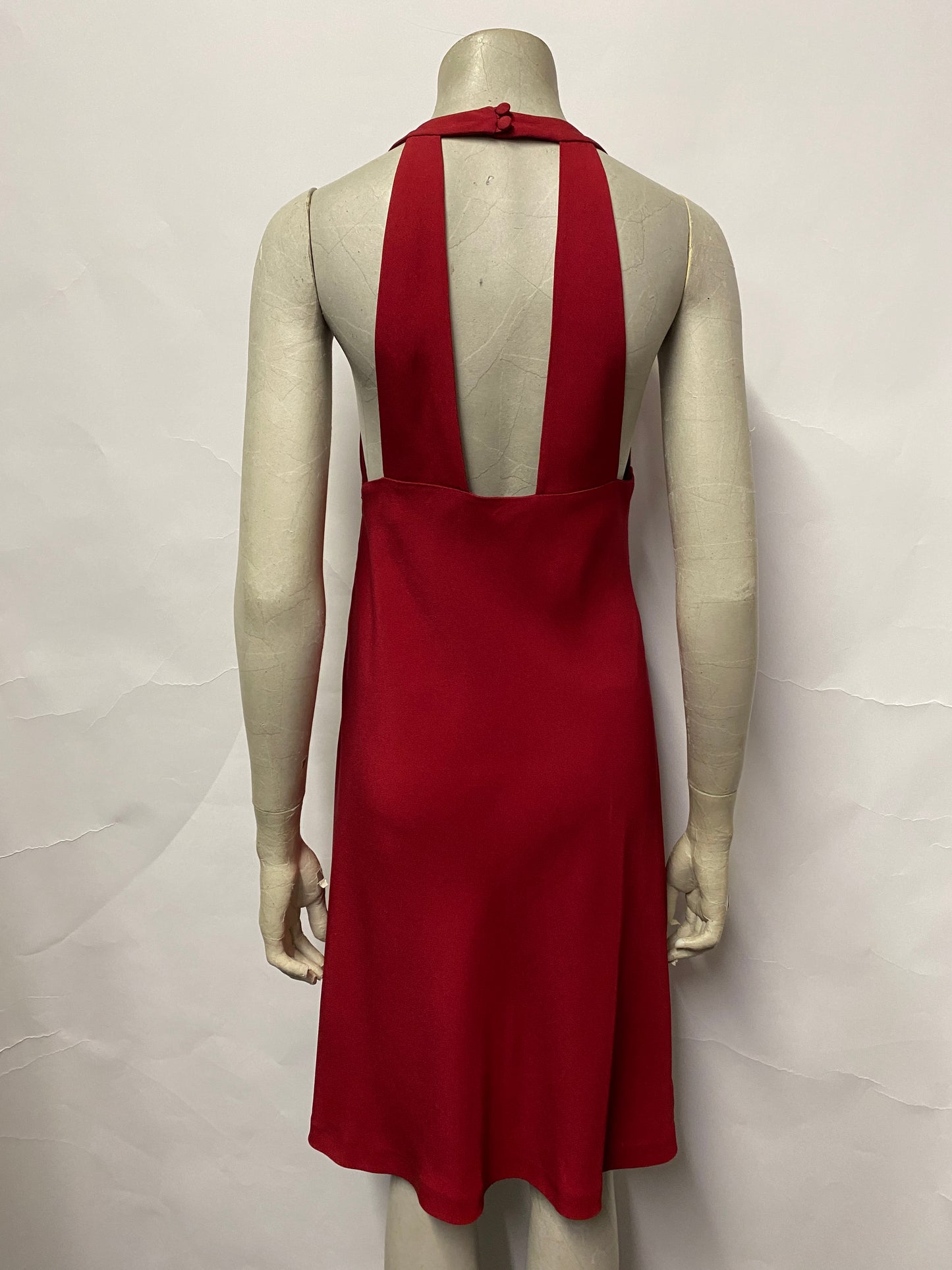 Future Ozbek Red Sleeveless Mid Length Dress 12