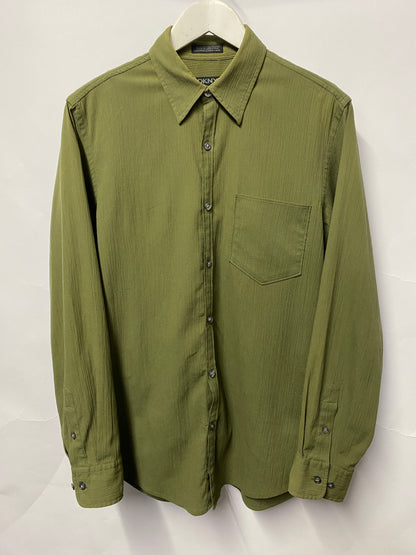 DKNY Olive Green Cotton Shirt S