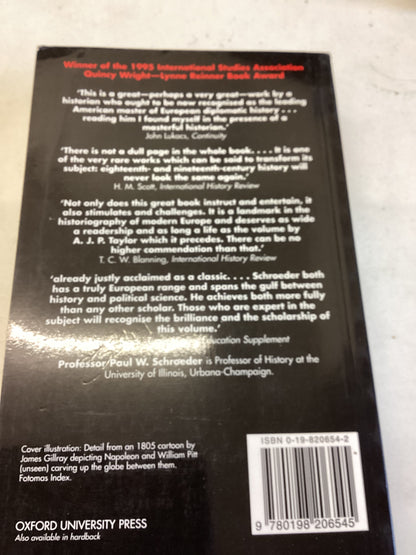The Transformation of European Politics 1763-1848 Paul W Schroeder The Oxford History of Modern Europe