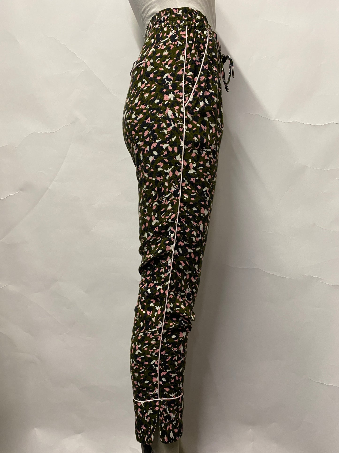 Zadig & Voltaire Green Leopard Print Trousers 36