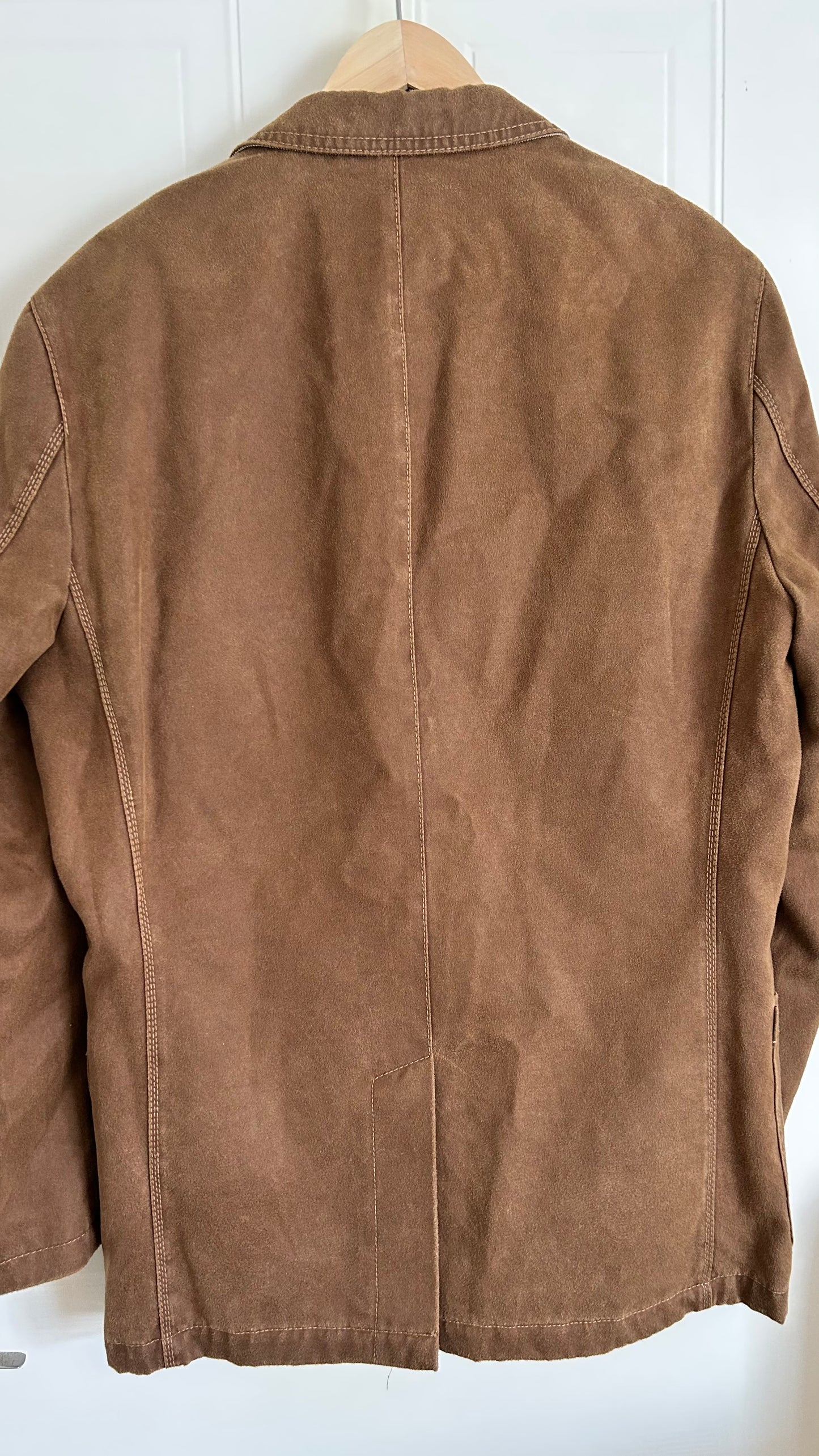Tan Brown Vintage Suede look Blazer Jacket Camel Active
