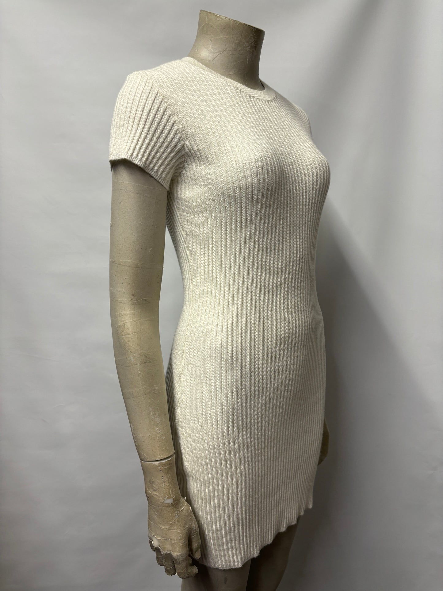 Anine Bing Cream Knitted Mini Dress XS