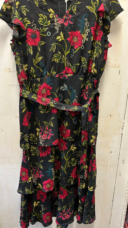 Per Una Maxi Dress, 22, Black floral BNWT