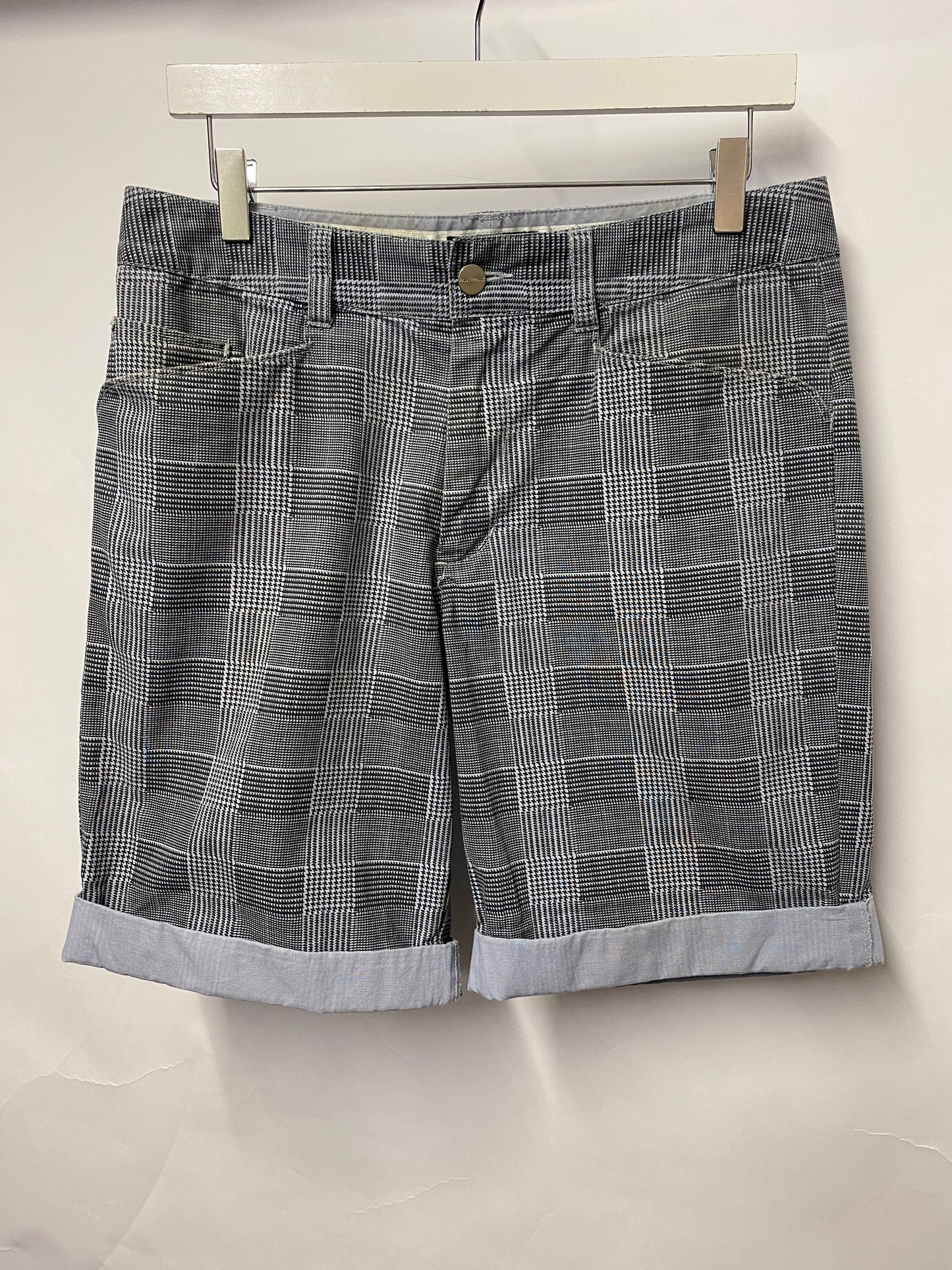 Paul Frank Blue Chequered Shorts W30