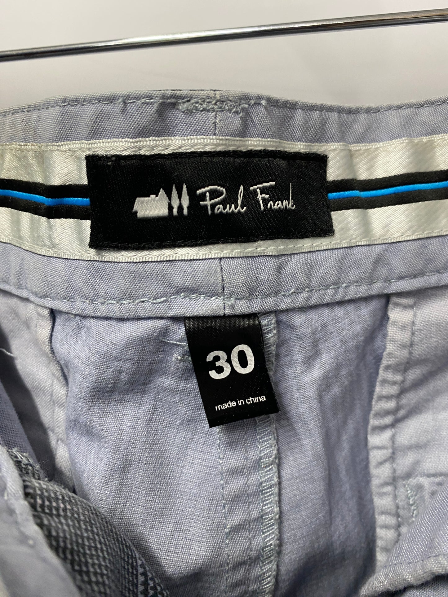 Paul Frank Blue Chequered Shorts W30