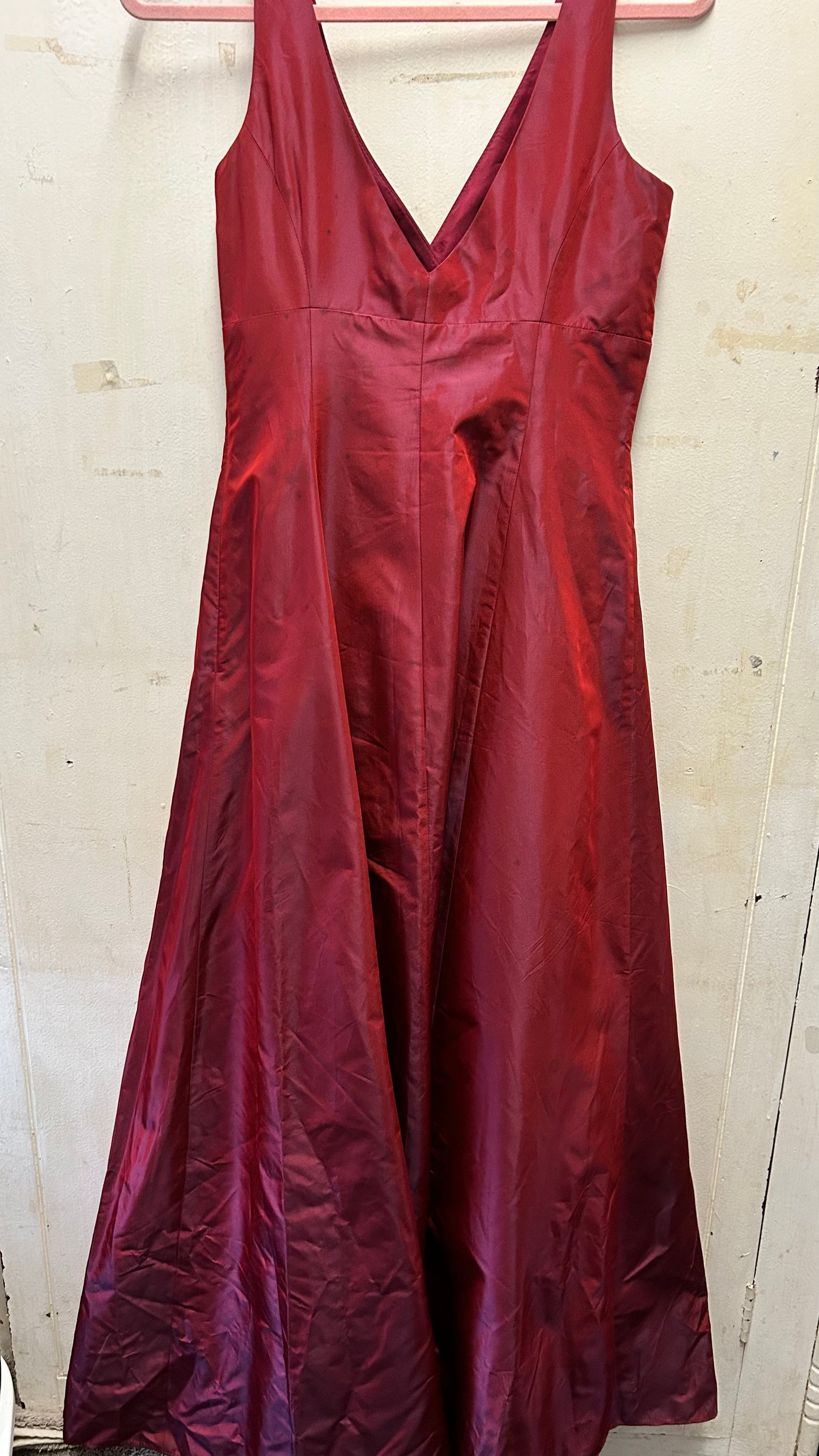 Debut Long Red Satin Dress, 8