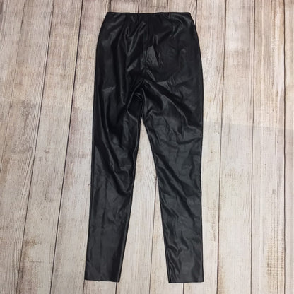 BNWT H&M Black Pleather Trousers/Leggings Size 12