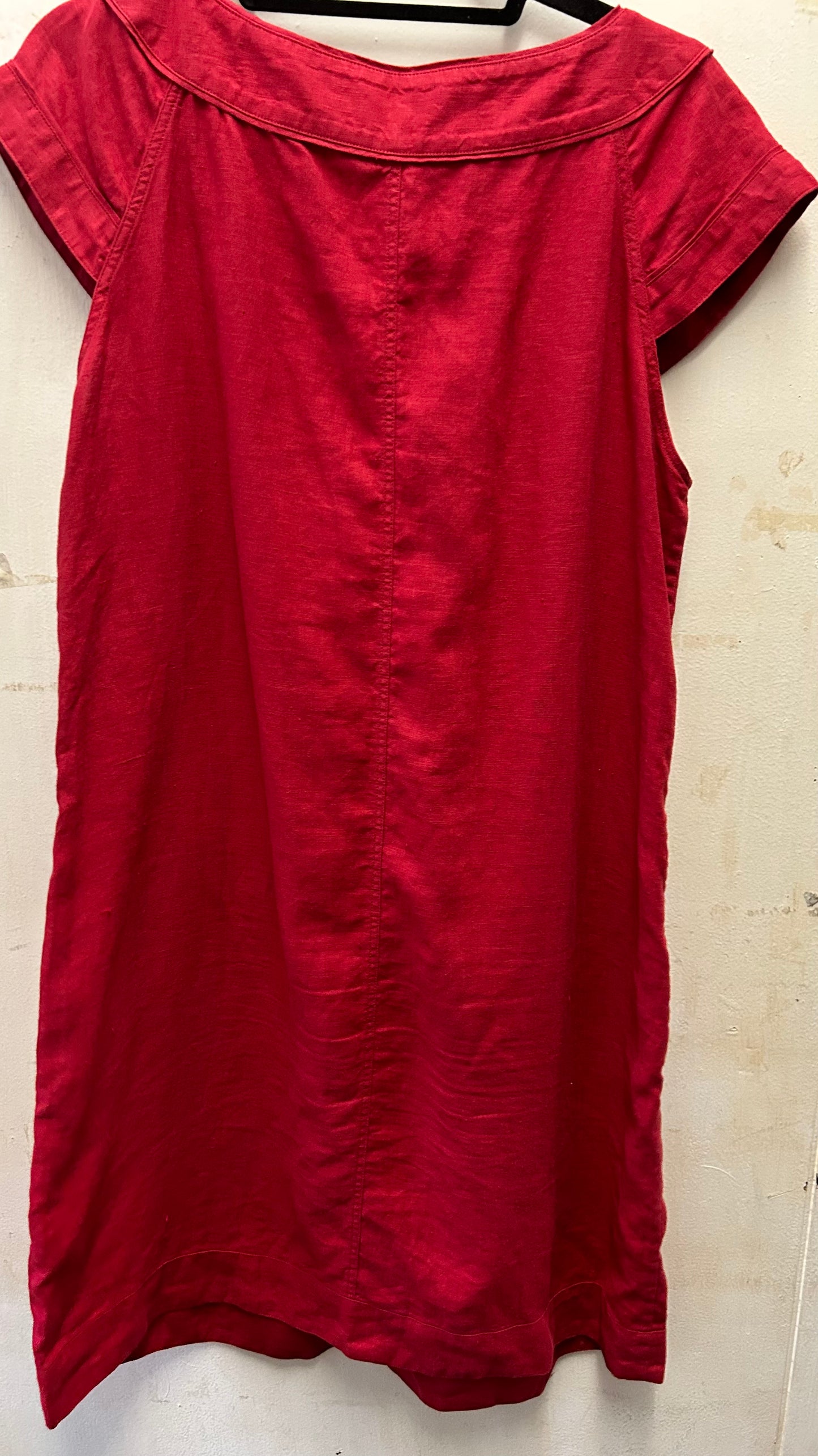 Jigsaw Red Linen Dress, 12