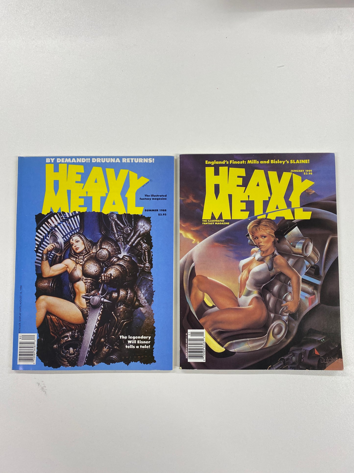 Heavy Metal The Illustrated Fantasy Magazine, Multiple Authors, Heavy Metal, Vols. XII No. IIXIV No. VI, Summer 1988 and January 1991.