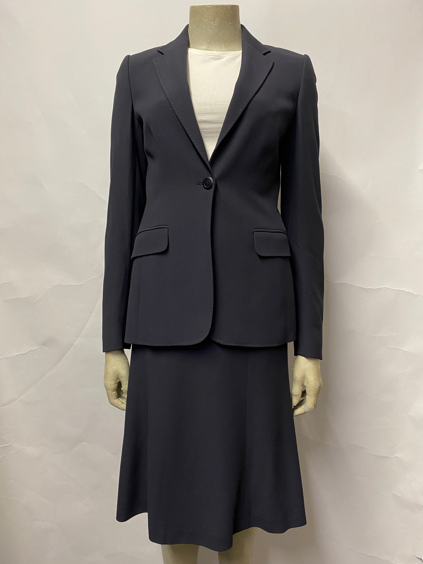 Jigsaw Navy Blue Skirt Suit 8