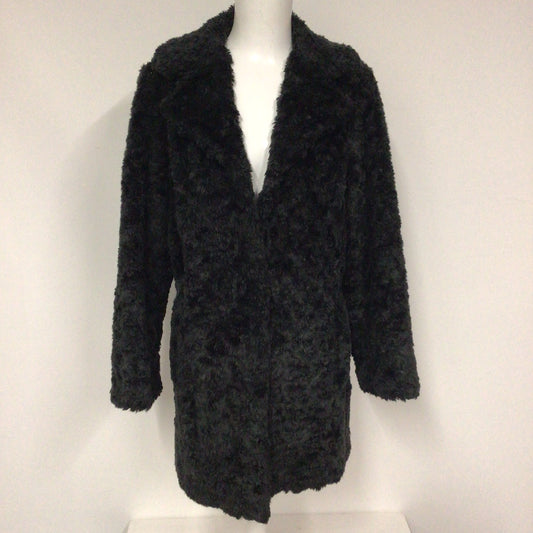 Dennis by Dennis Basso Black Faux Fur Coat Size S