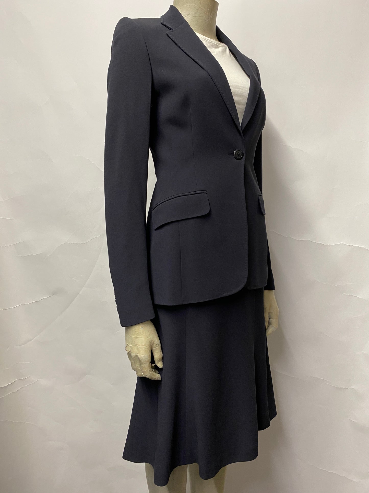 Jigsaw Navy Blue Skirt Suit 8