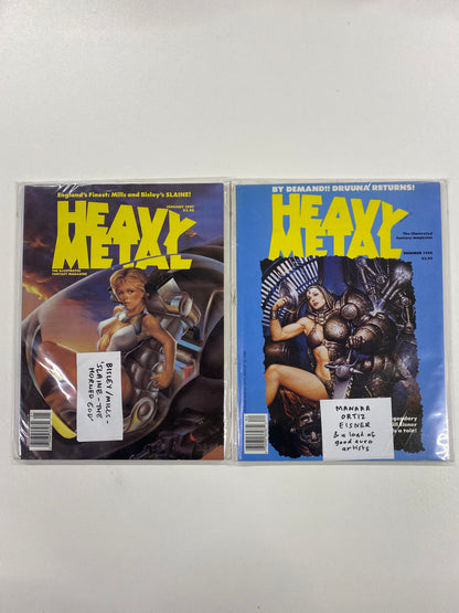 Heavy Metal The Illustrated Fantasy Magazine, Multiple Authors, Heavy Metal, Vols. XII No. IIXIV No. VI, Summer 1988 and January 1991.