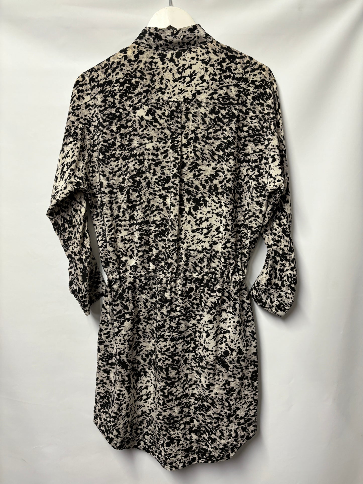 Club Monaco Animal Print Silk Tied Shirt Dress Small