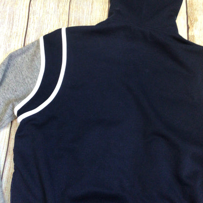 Polo Ralph Lauren Blue Down Jacket w/Grey Jersey Sleeves Size S