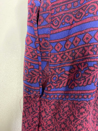 Armani Exchange Blue and Purple Mulberry Silk Patterned Mini Dress 2