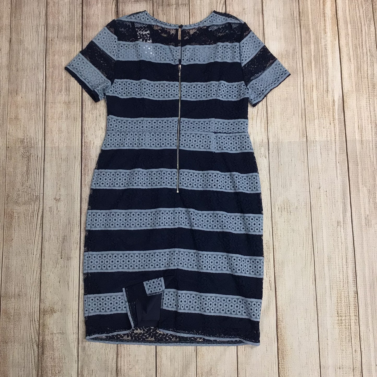 BNWT Dorothy Perkins Multi Blue Striped Lace Dress RRP £42 Size 16