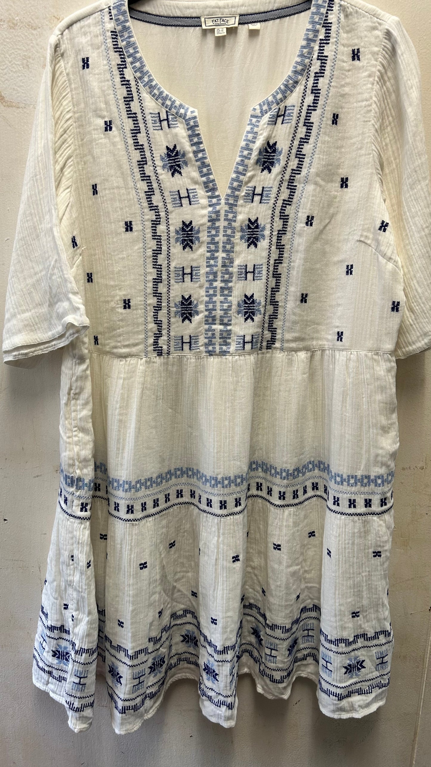 Fat Face White Tunic Dress, 16