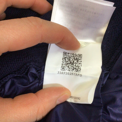Moncler Maglia Tricot Blue Cotton Down Feather Cardigan Size 10A kids 140cm