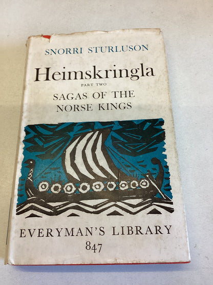 Heimskringla Sagas of The Norse Kings Part Two Everyman's Library 847 Snorri Sturluson