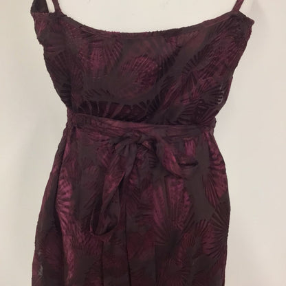 BNWT M&S Autograph Maroon Plum Purple Floral Strappy Dress w/Ties Size 12