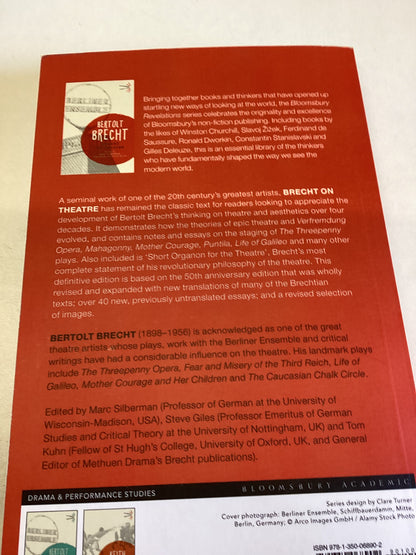 Bertolt Brecht Brecht On Theatre Edited By Marc Silberman Steve Giles and Tom Kuhn