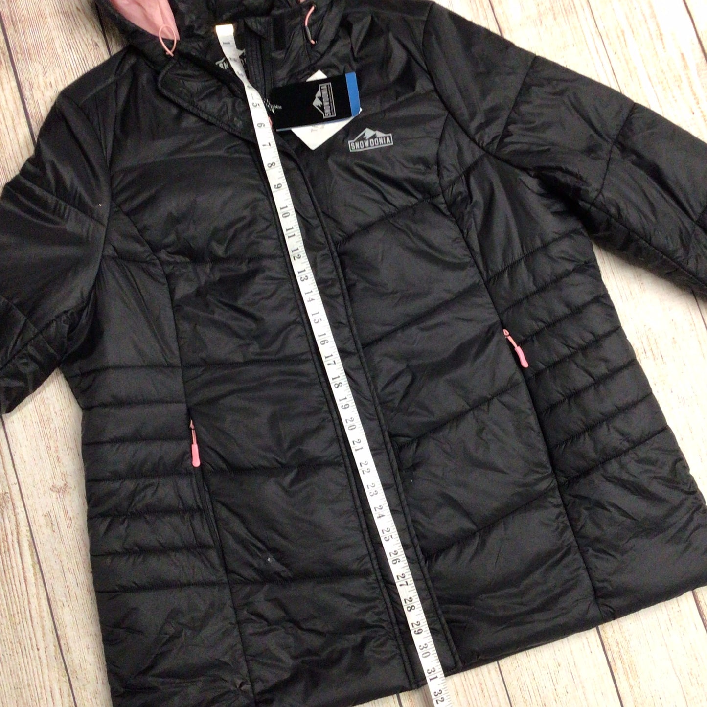 BNWT Snowdonia Black Puffer Jacket w/Stuff Sack Size 20