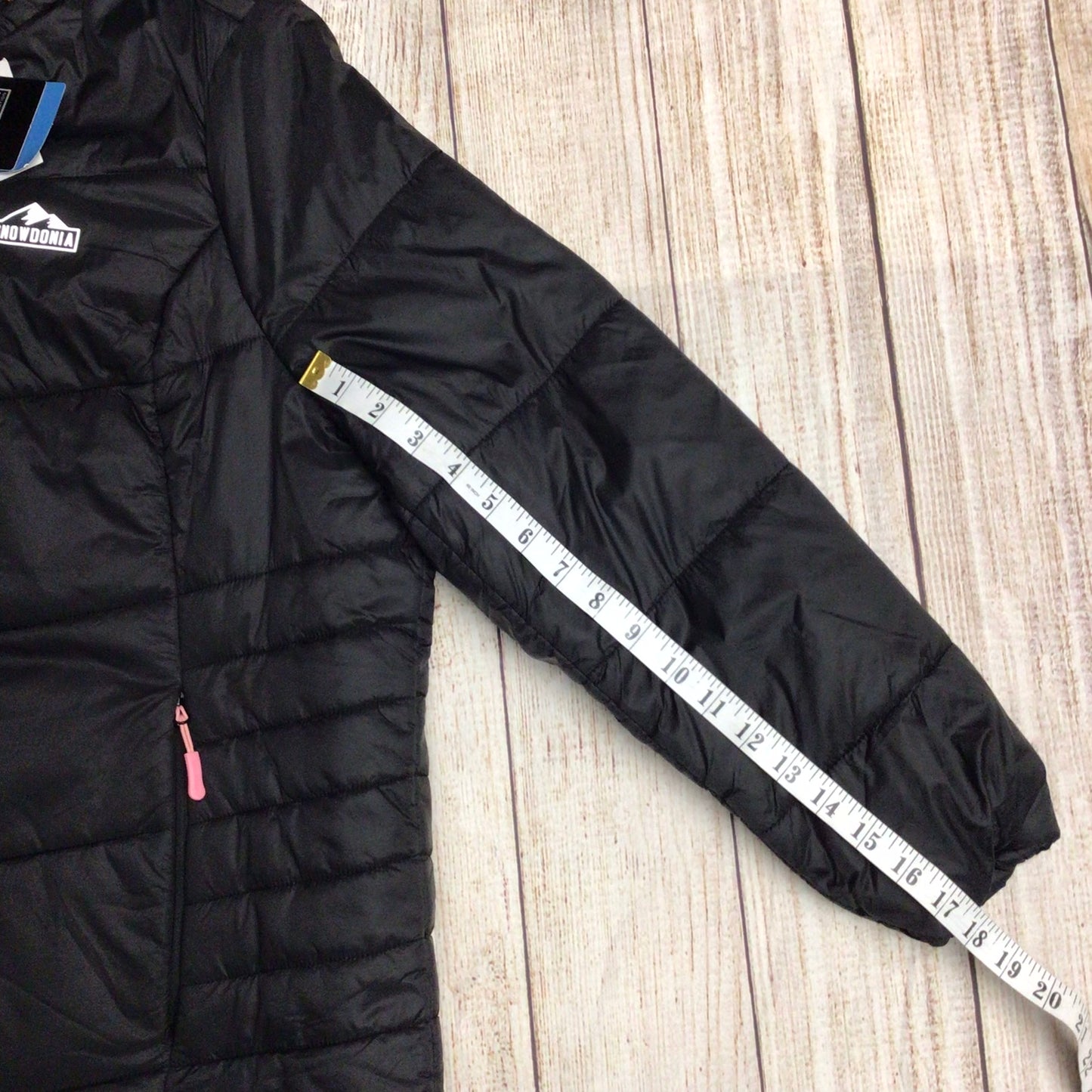 BNWT Snowdonia Black Puffer Jacket w/Stuff Sack Size 20