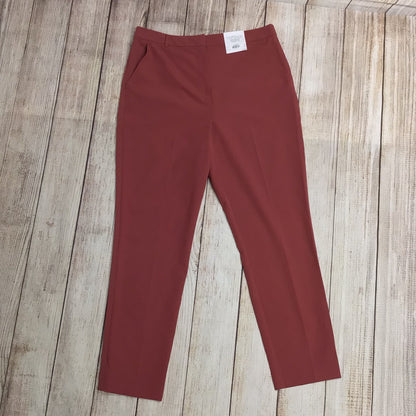 BNWT Topshop Red Rust High Waist Cigarette Trousers Size 14 Regular