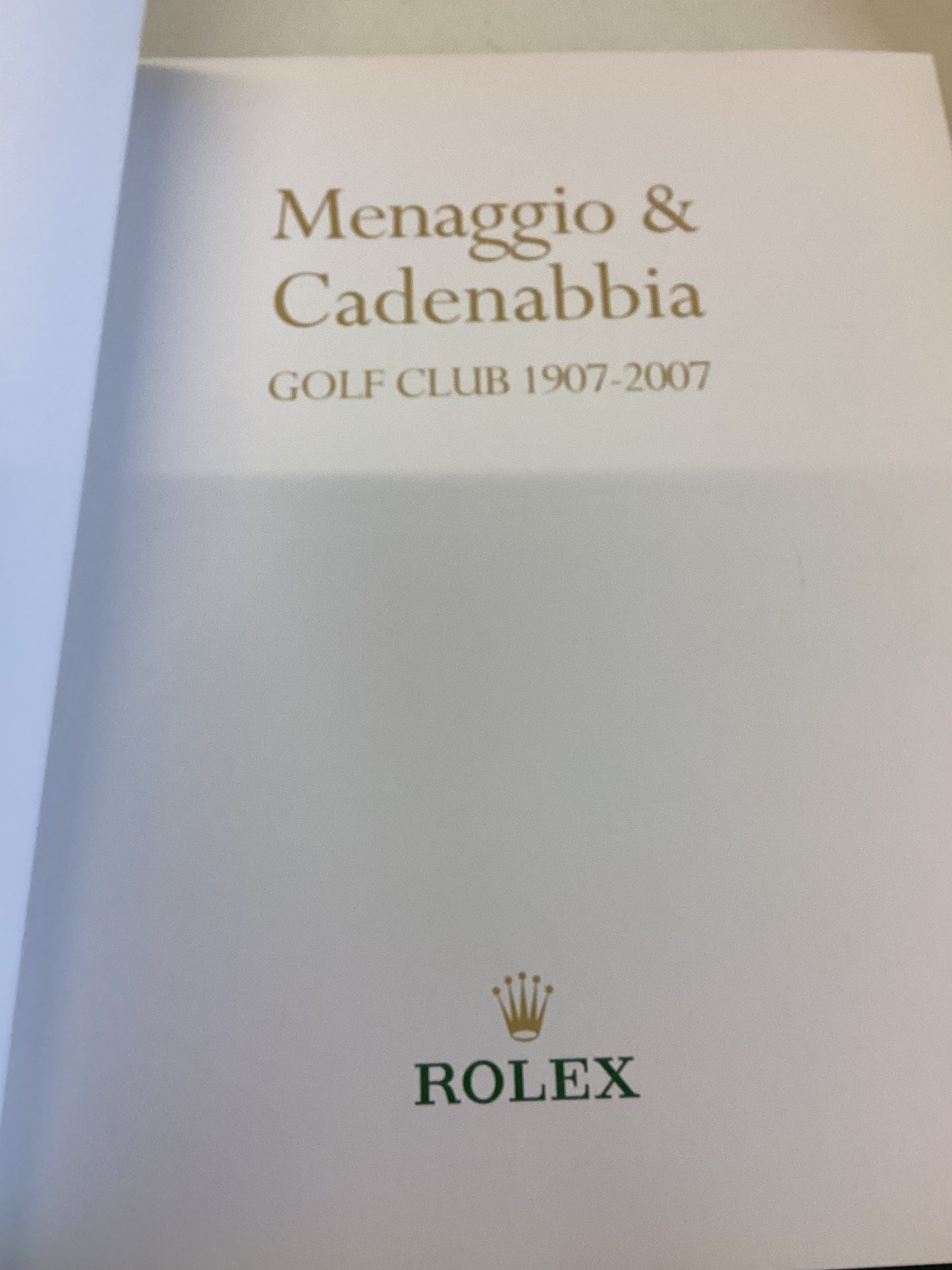 Menaggio & Cadenabbia Golf Club 1907 - 2007