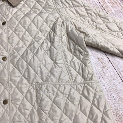 Barbour Cream Spring Annandale Quilted Jacket Size 22