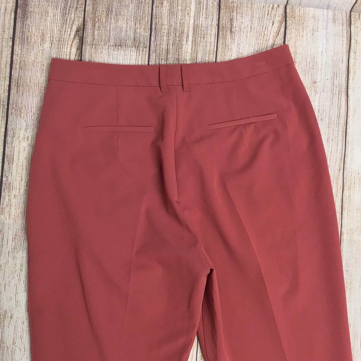 BNWT Topshop Red Rust High Waist Cigarette Trousers Size 14 Regular