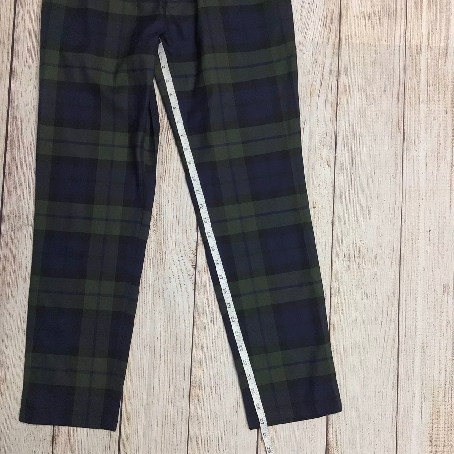 BNWT Topman Green & Blue Tartan Stretch Skinny Trousers Size W32 L32