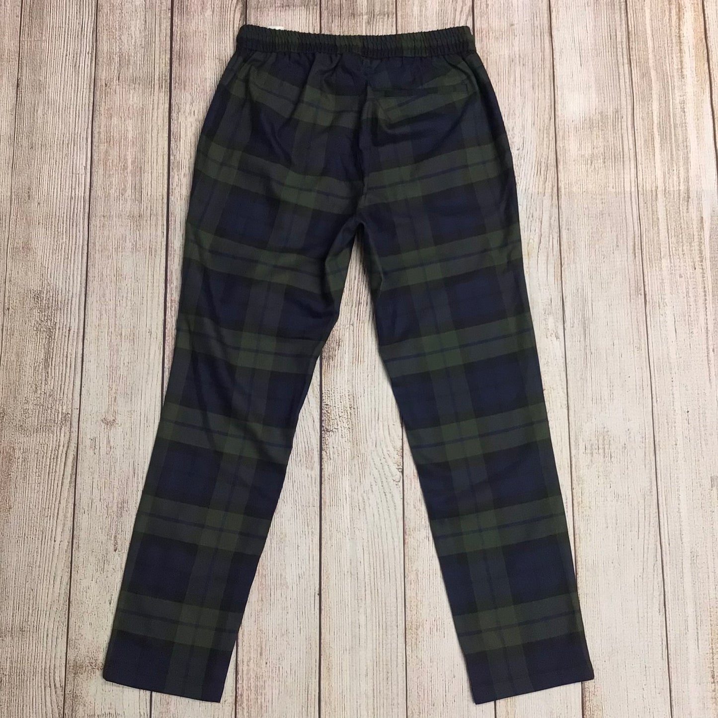 BNWT Topman Green & Blue Tartan Stretch Skinny Trousers Size W32 L32