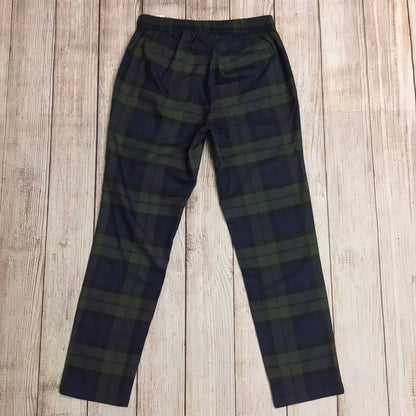 BNWT Topman Green & Blue Tartan Stretch Skinny Trousers Size W32 L32