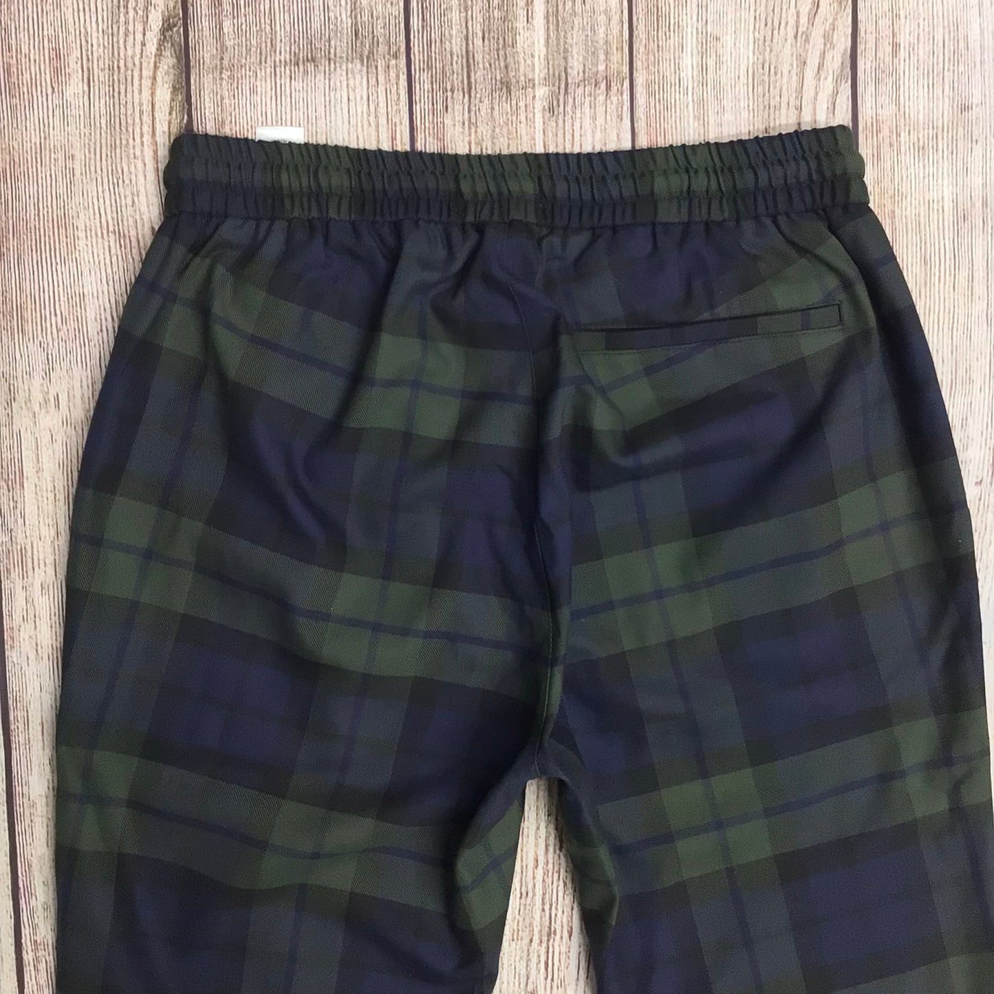 BNWT Topman Green & Blue Tartan Stretch Skinny Trousers Size W32 L32