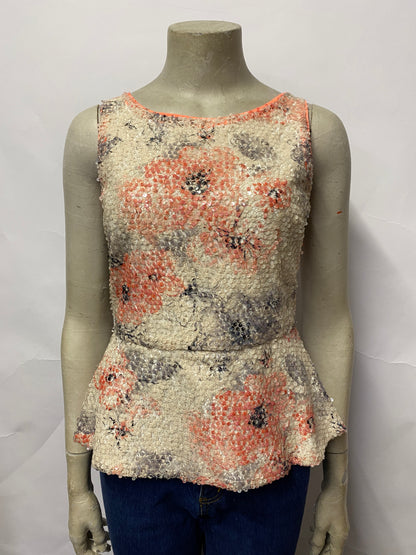 Banana Republic Floral Lace and Sequin Blouse 8 Petite