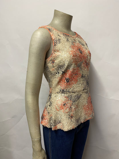 Banana Republic Floral Lace and Sequin Blouse 8 Petite