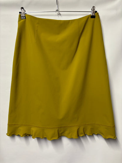 Ronit Zilkha Green Mid Length Ruffle Skirt 16