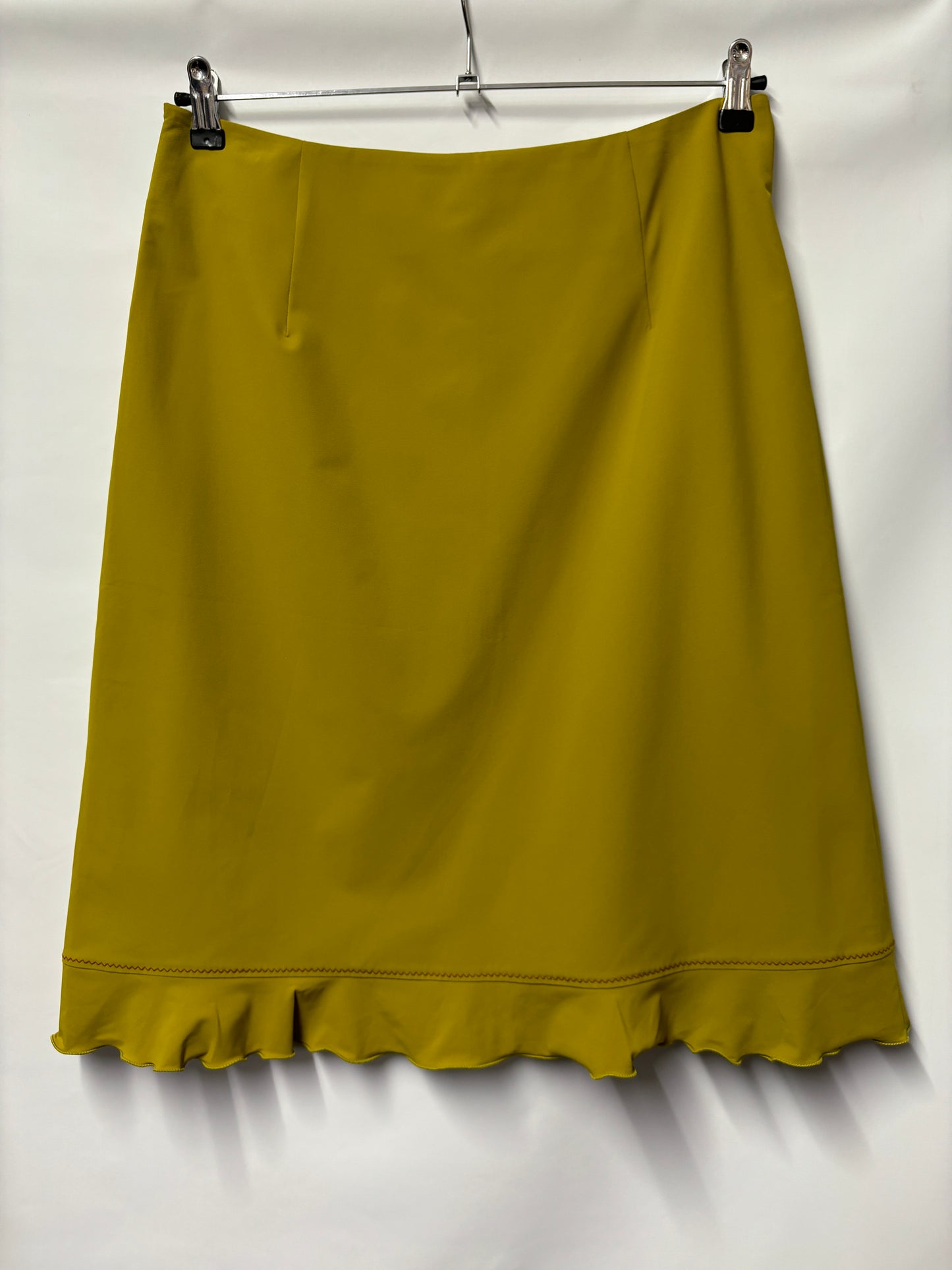 Ronit Zilkha Green Mid Length Ruffle Skirt 16