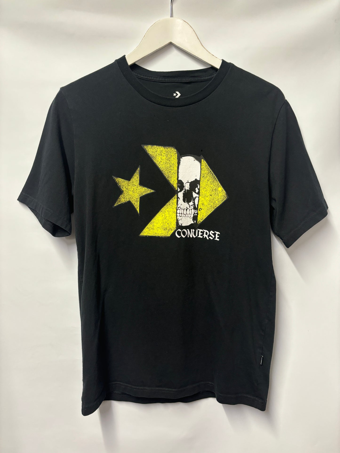 Converse Black Cotton Graphic T-Shirt Small