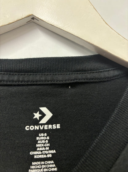 Converse Black Cotton Graphic T-Shirt Small