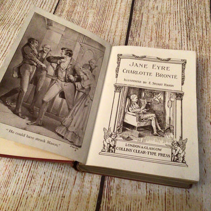 Jane Eyre by Charlotte Brontë (Illustrated by E. Stuart Hardy, Collins Clear-Type Press)